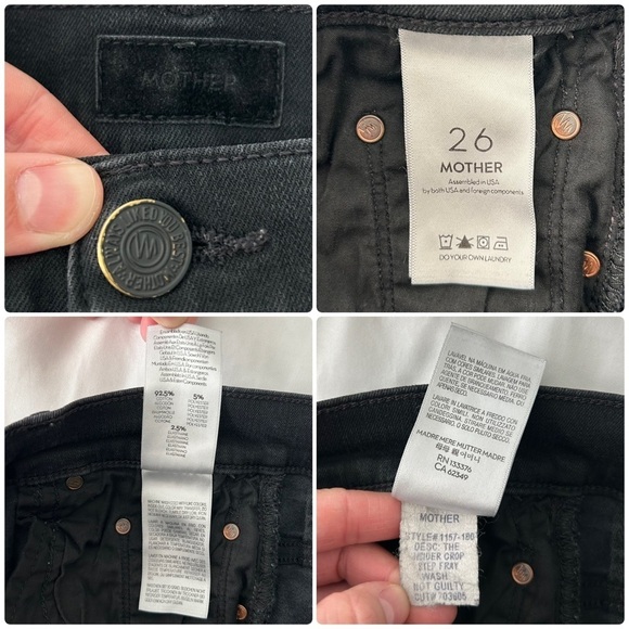 Mother Insider Crop Step Fray jeans Not Guilty 26 - Picture 16 of 16